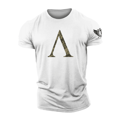 Spartan Symbol Woodland Camo - Gym T-Shirt - Ironfit