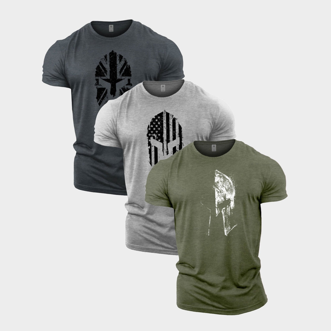 Spartan UK, USA, Faded Gym T-Shirt 3 Pack - Ironfit