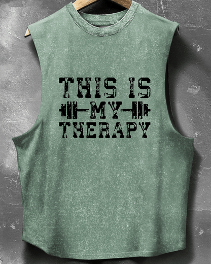 THIS IS MY THERAPY SLEEVELESS TANK - Ironfit