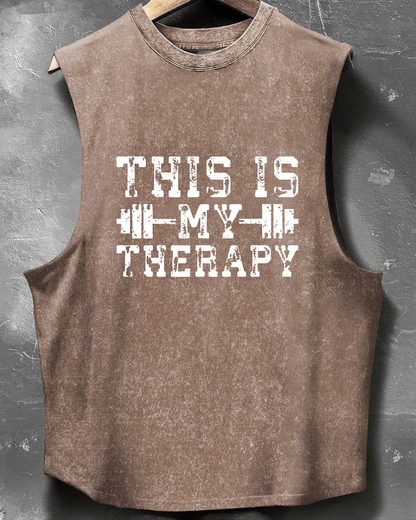 THIS IS MY THERAPY SLEEVELESS TANK - Ironfit