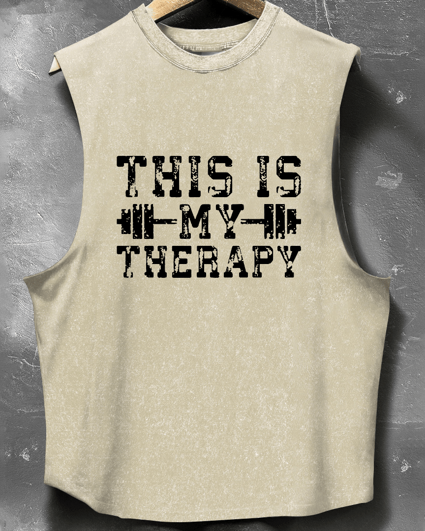 THIS IS MY THERAPY SLEEVELESS TANK - Ironfit