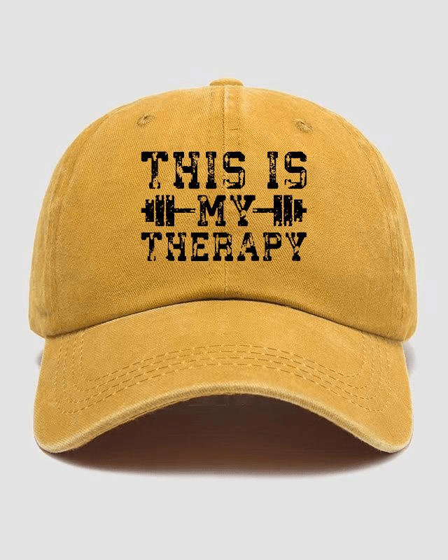 This Is My Therapy Washed Cap - Ironfit