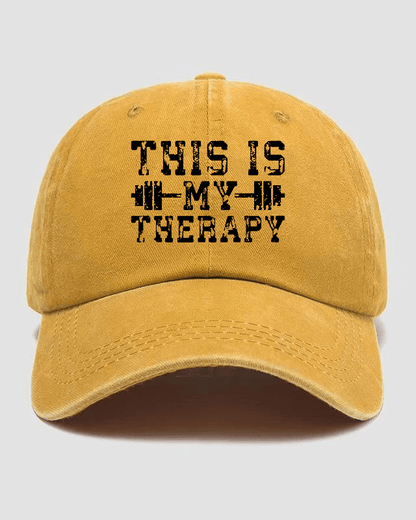 This Is My Therapy Washed Cap - Ironfit