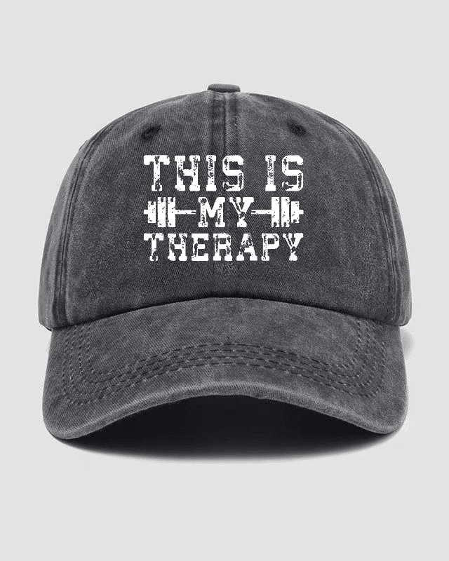 This Is My Therapy Washed Cap - Ironfit