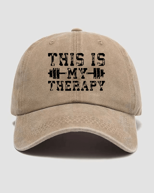 This Is My Therapy Washed Cap - Ironfit