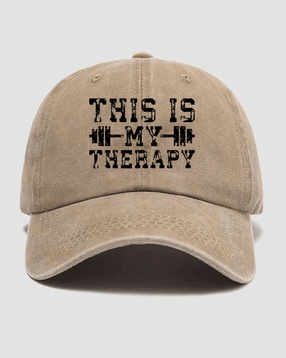 This Is My Therapy Washed Cap - Ironfit
