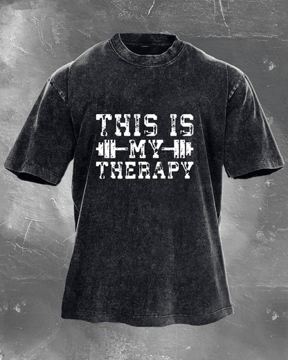 THIS IS MY THERAPY WASHED T - SHIRT - Ironfit