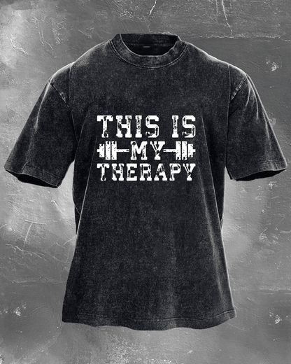 THIS IS MY THERAPY WASHED T - SHIRT - Ironfit