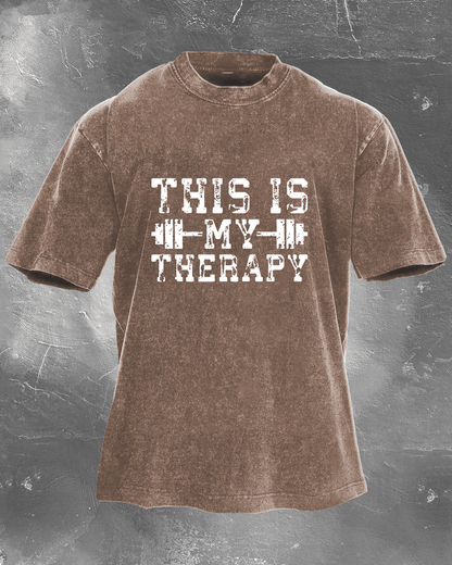 THIS IS MY THERAPY WASHED T - SHIRT - Ironfit