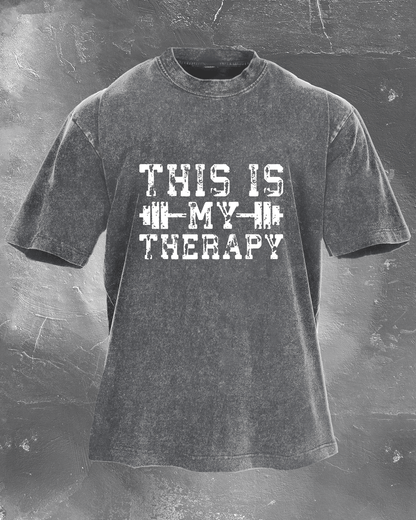 THIS IS MY THERAPY WASHED T - SHIRT - Ironfit