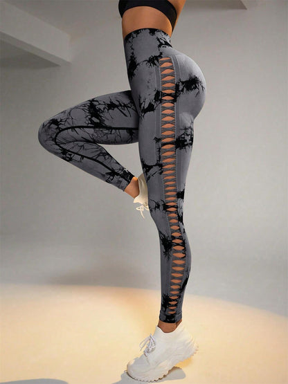 Tie - dye Raw Seamless Leggings - Ironfit