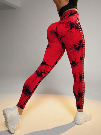 Tie-dye Raw Seamless Leggings