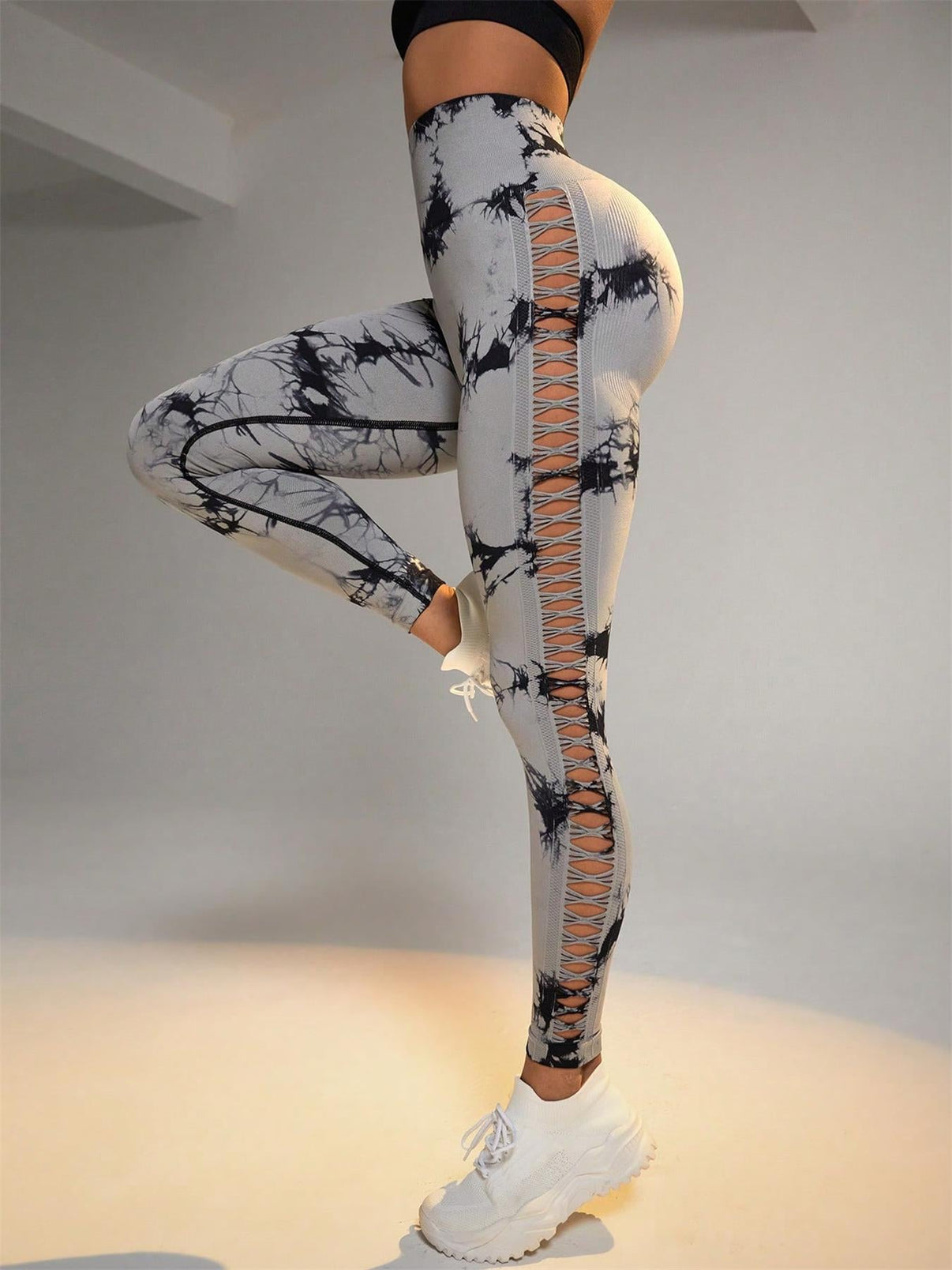 Tie - dye Raw Seamless Leggings - Ironfit