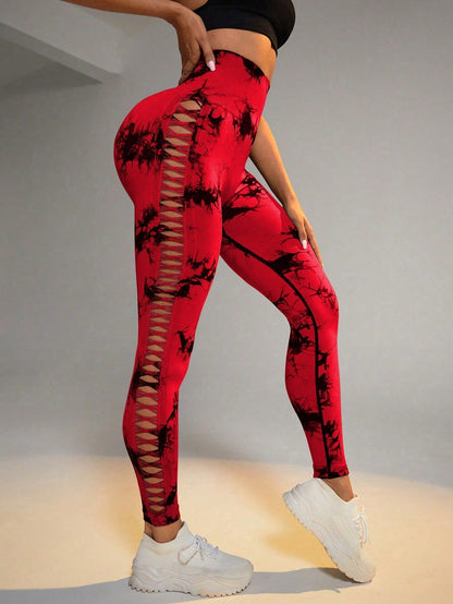 Tie - dye Raw Seamless Leggings - Ironfit