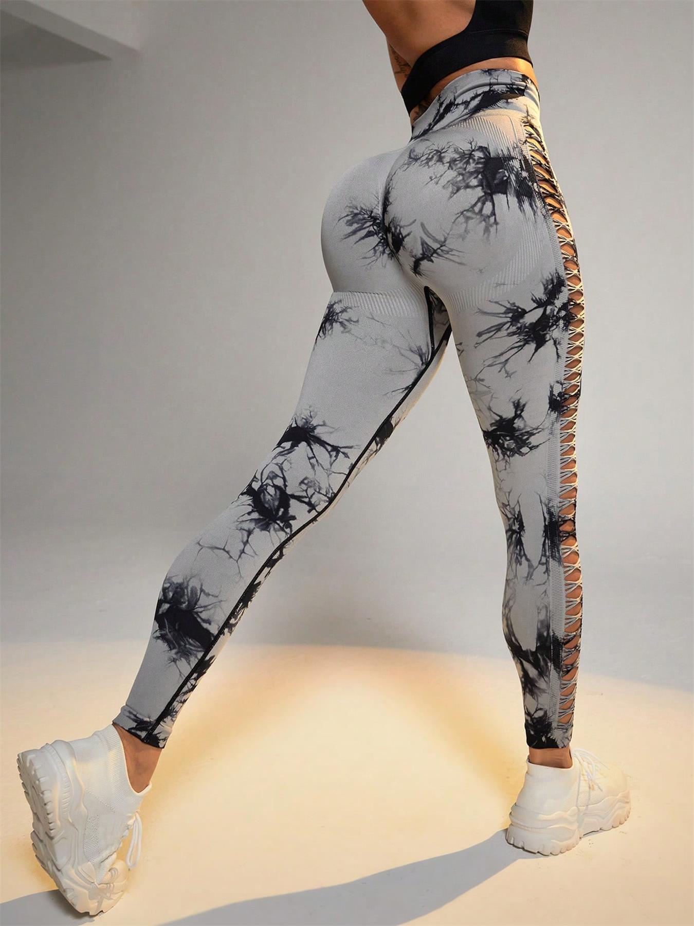 Tie - dye Raw Seamless Leggings - Ironfit