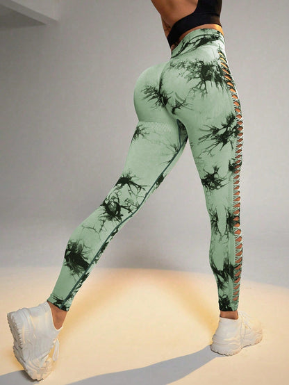 Tie-dye Raw Seamless Leggings