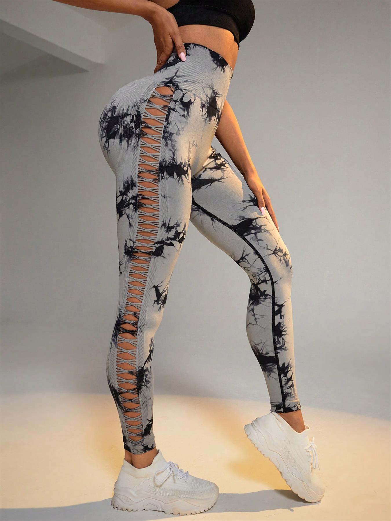 Tie - dye Raw Seamless Leggings - Ironfit