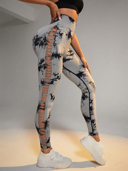 Tie - dye Raw Seamless Leggings - Ironfit