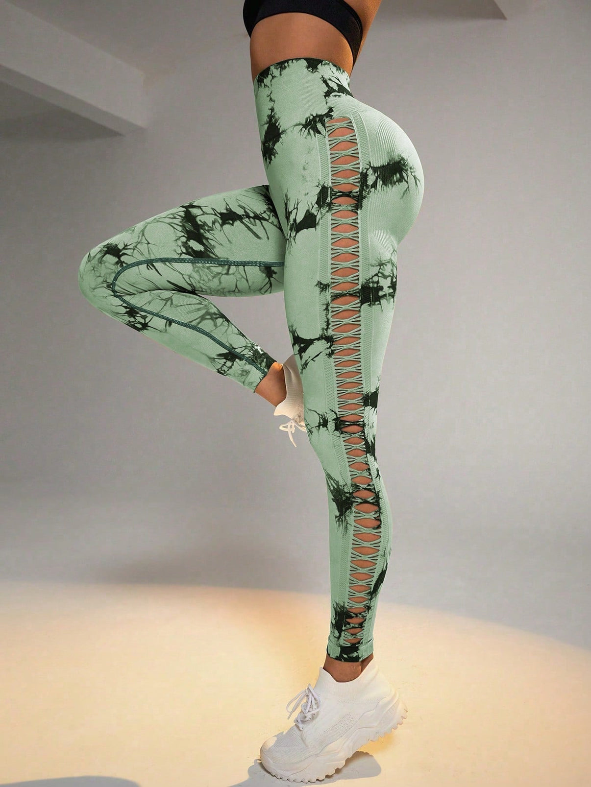 Tie - dye Raw Seamless Leggings - Ironfit