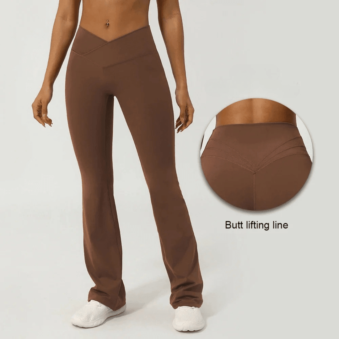 V - Cross front flare leggings - Ironfit