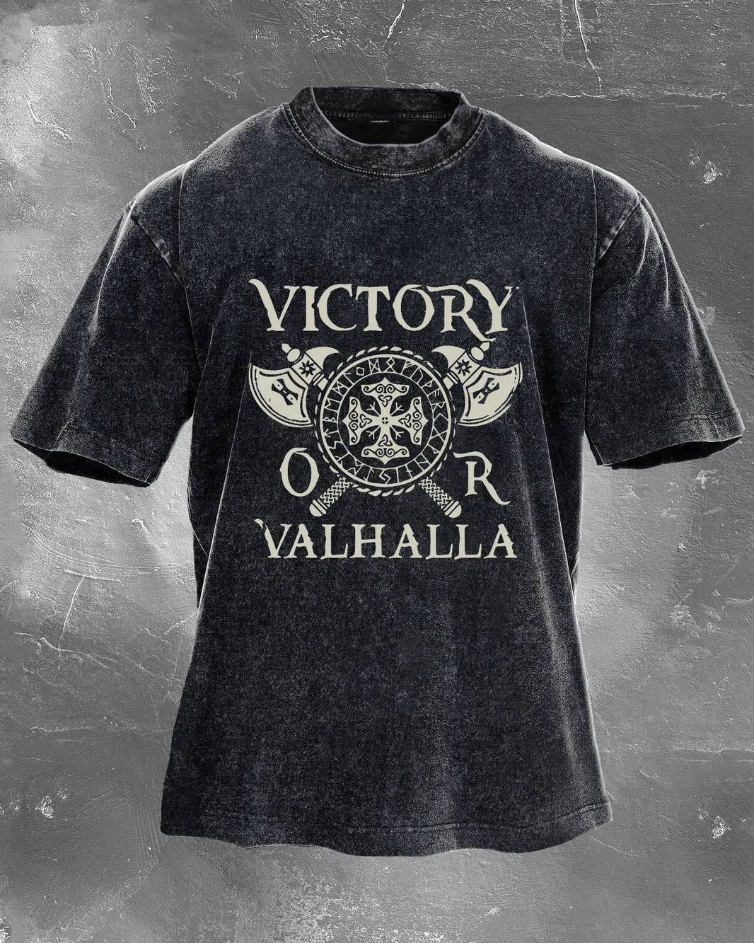 VICTORY OR VALHALLA WASHED T - SHIRT - Ironfit