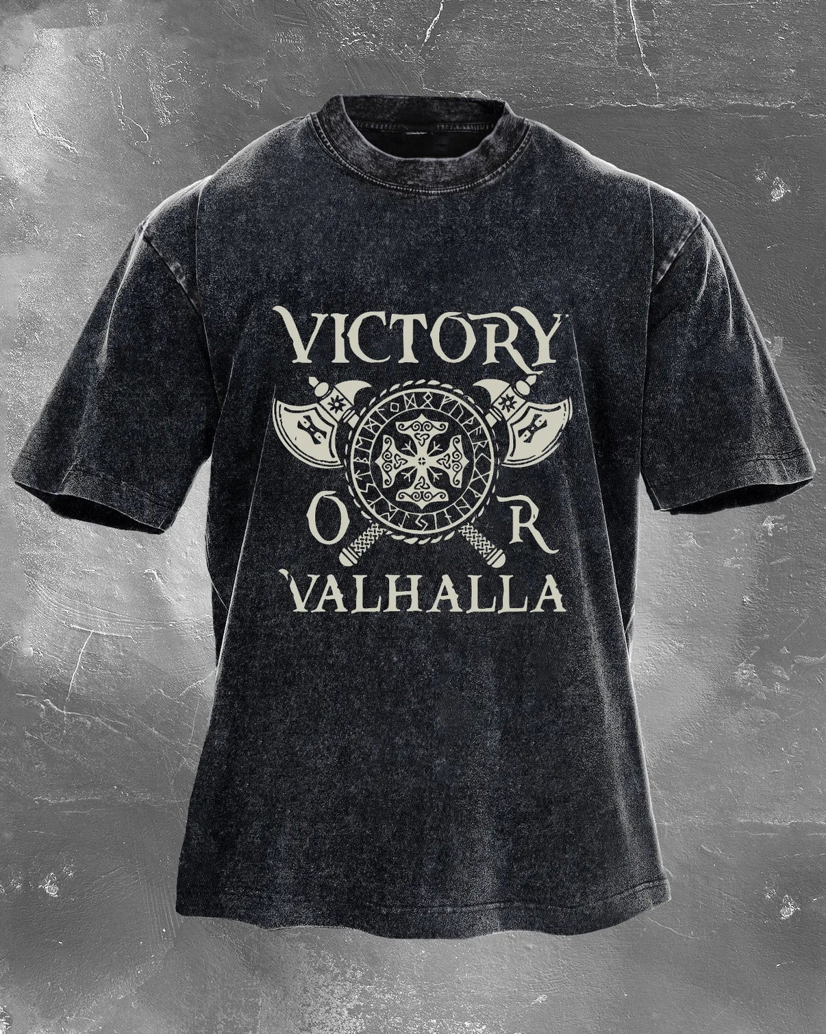 VICTORY OR VALHALLA WASHED T - SHIRT - Ironfit