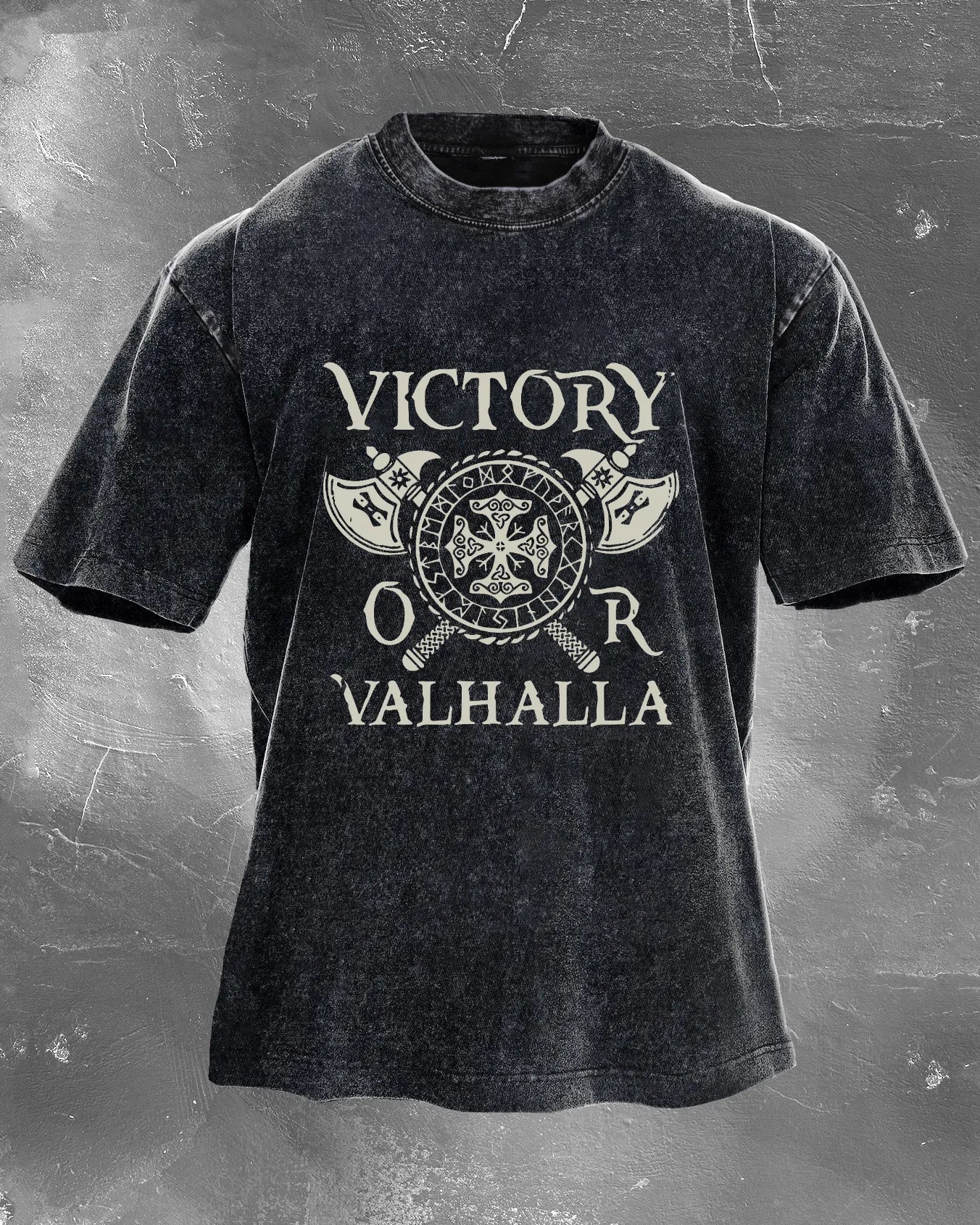 VICTORY OR VALHALLA WASHED T - SHIRT - Ironfit