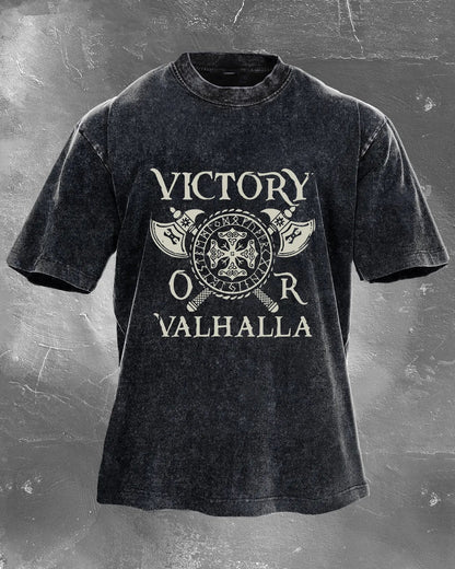 VICTORY OR VALHALLA WASHED T - SHIRT - Ironfit