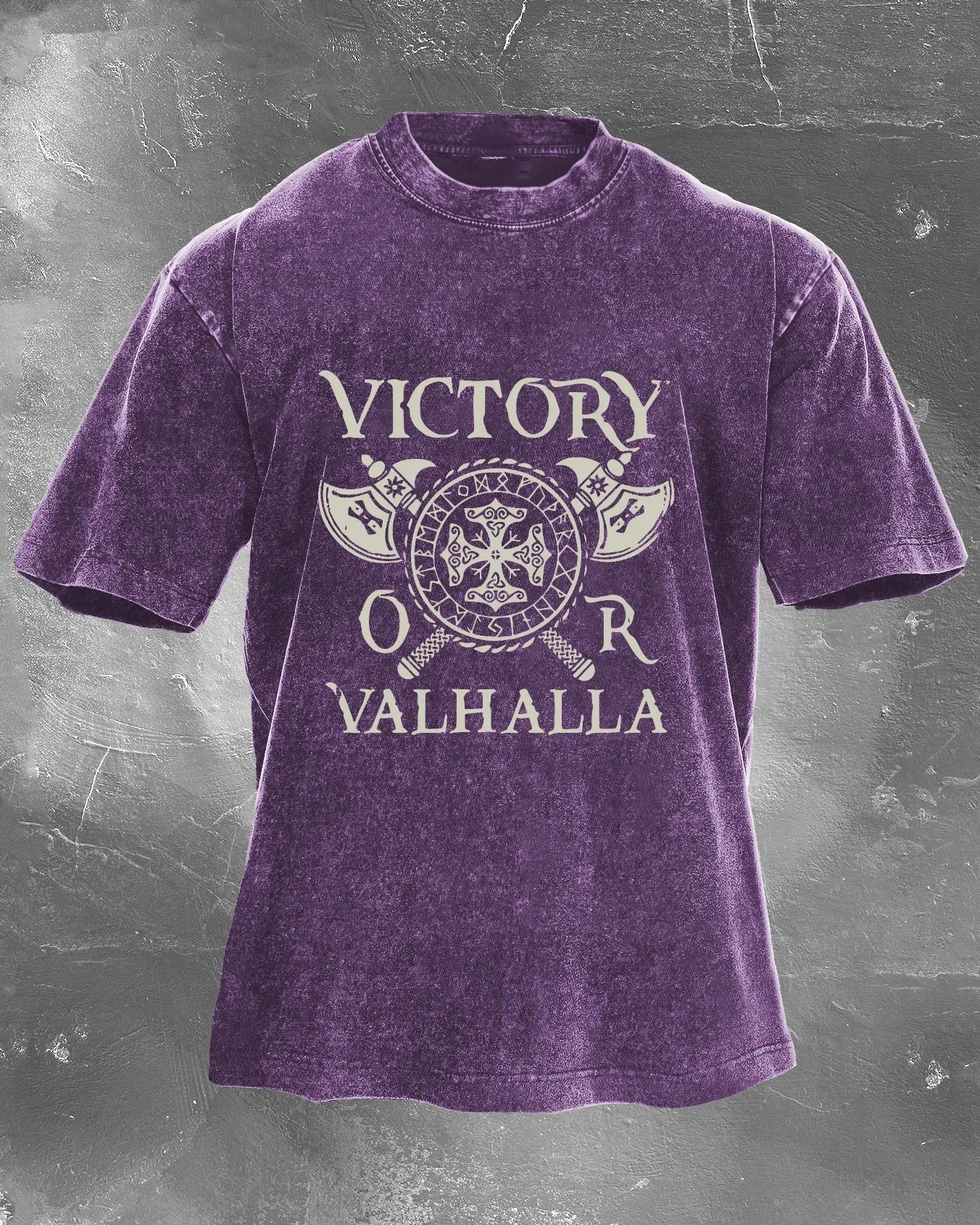 VICTORY OR VALHALLA WASHED T - SHIRT - Ironfit
