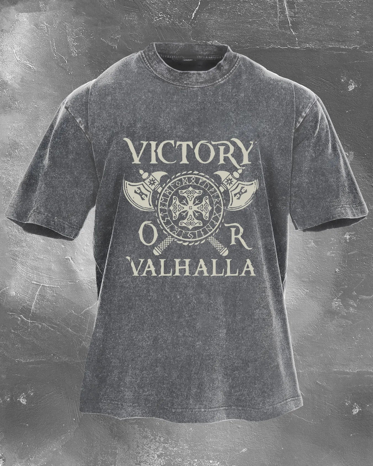 VICTORY OR VALHALLA WASHED T - SHIRT - Ironfit