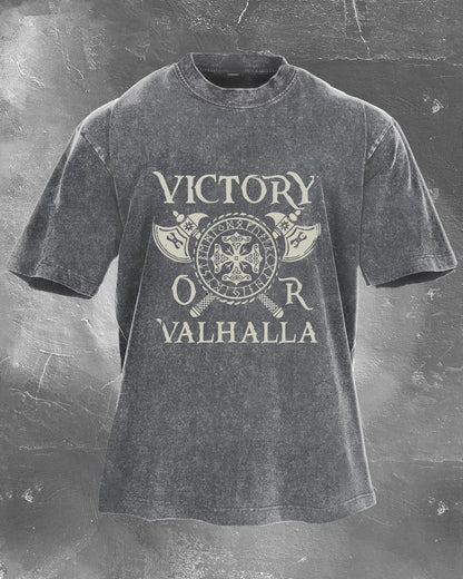 VICTORY OR VALHALLA WASHED T - SHIRT - Ironfit