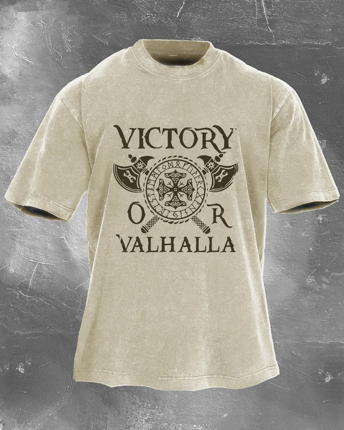 VICTORY OR VALHALLA WASHED T - SHIRT - Ironfit