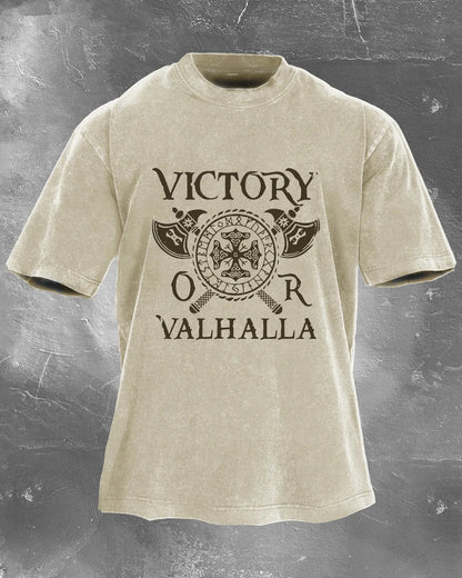 VICTORY OR VALHALLA WASHED T - SHIRT - Ironfit