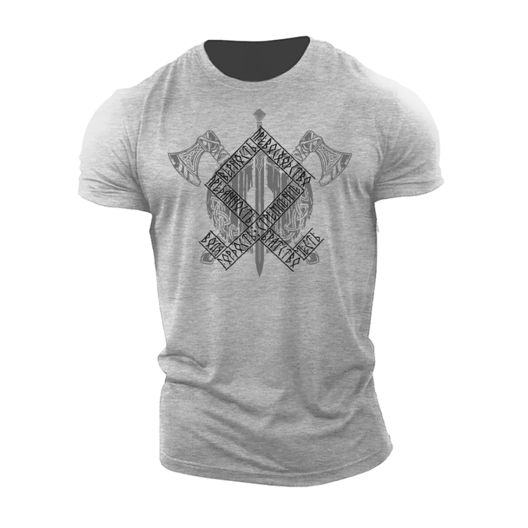 Viking Axes Runes T-Shirt - Ironfit
