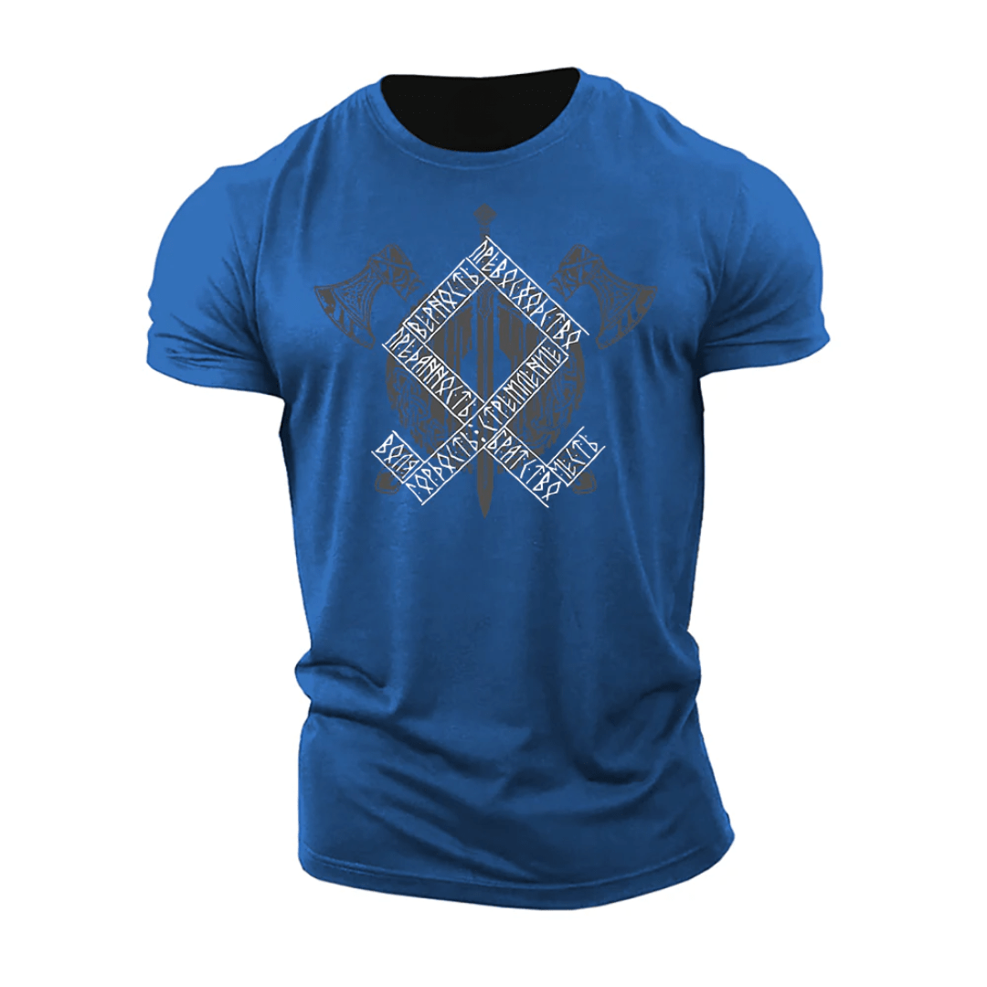 Viking Axes Runes T-Shirt - Ironfit