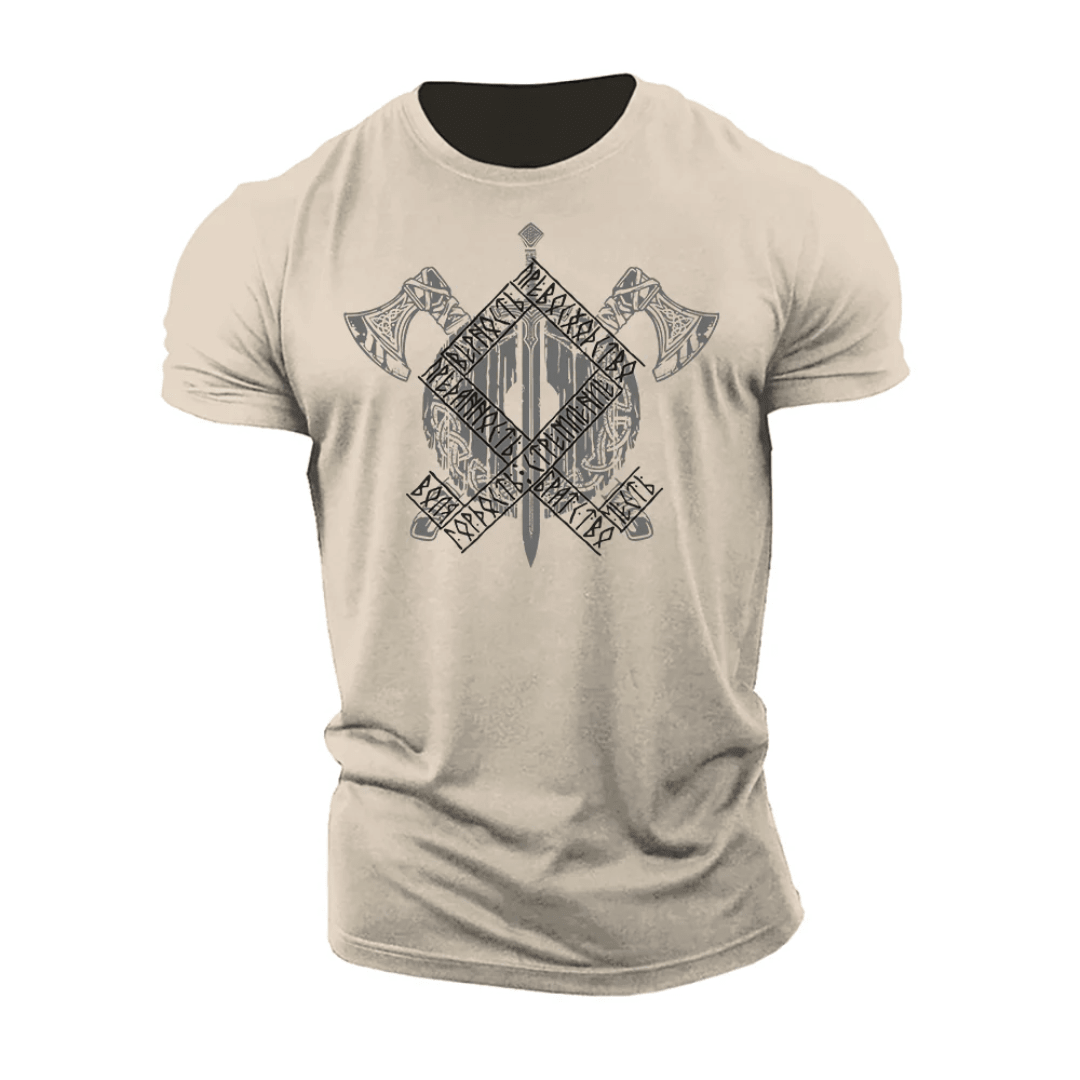 Viking Axes Runes T-Shirt - Ironfit
