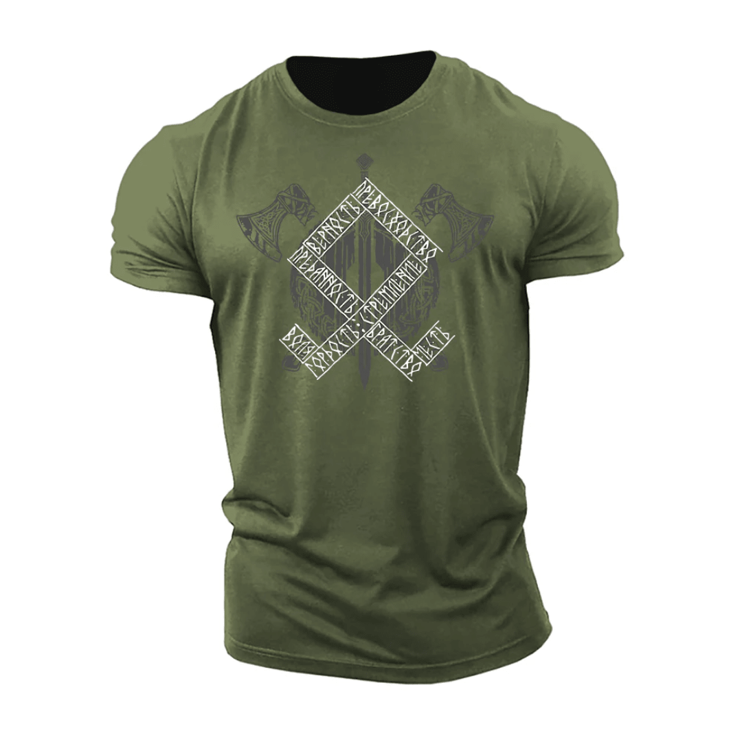 Viking Axes Runes T-Shirt - Ironfit