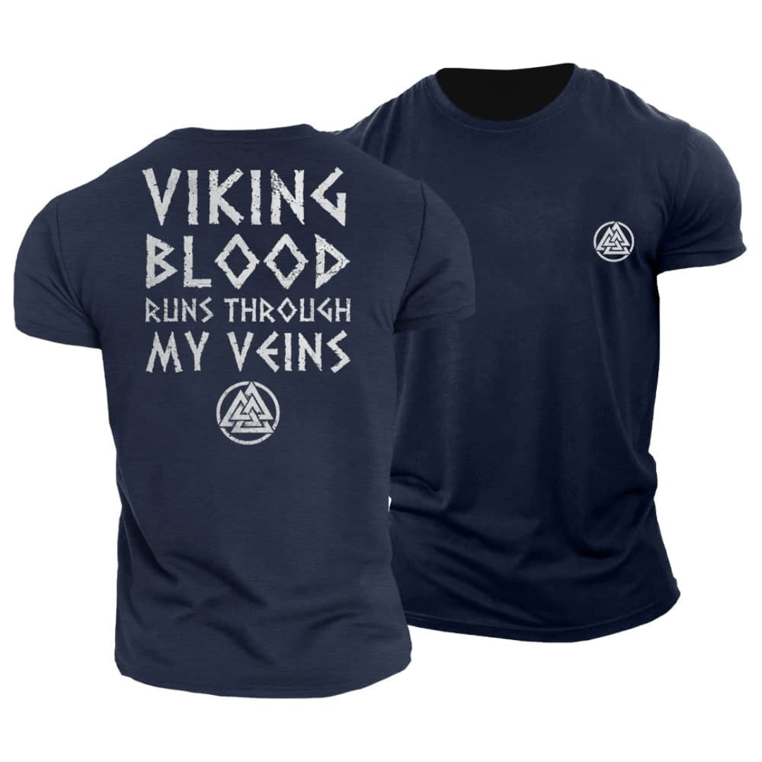 Viking Blut Fließt Durch Meine Adern T-Shirt - Gymfit