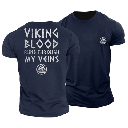 Viking Blut Fließt Durch Meine Adern T-Shirt - Gymfit