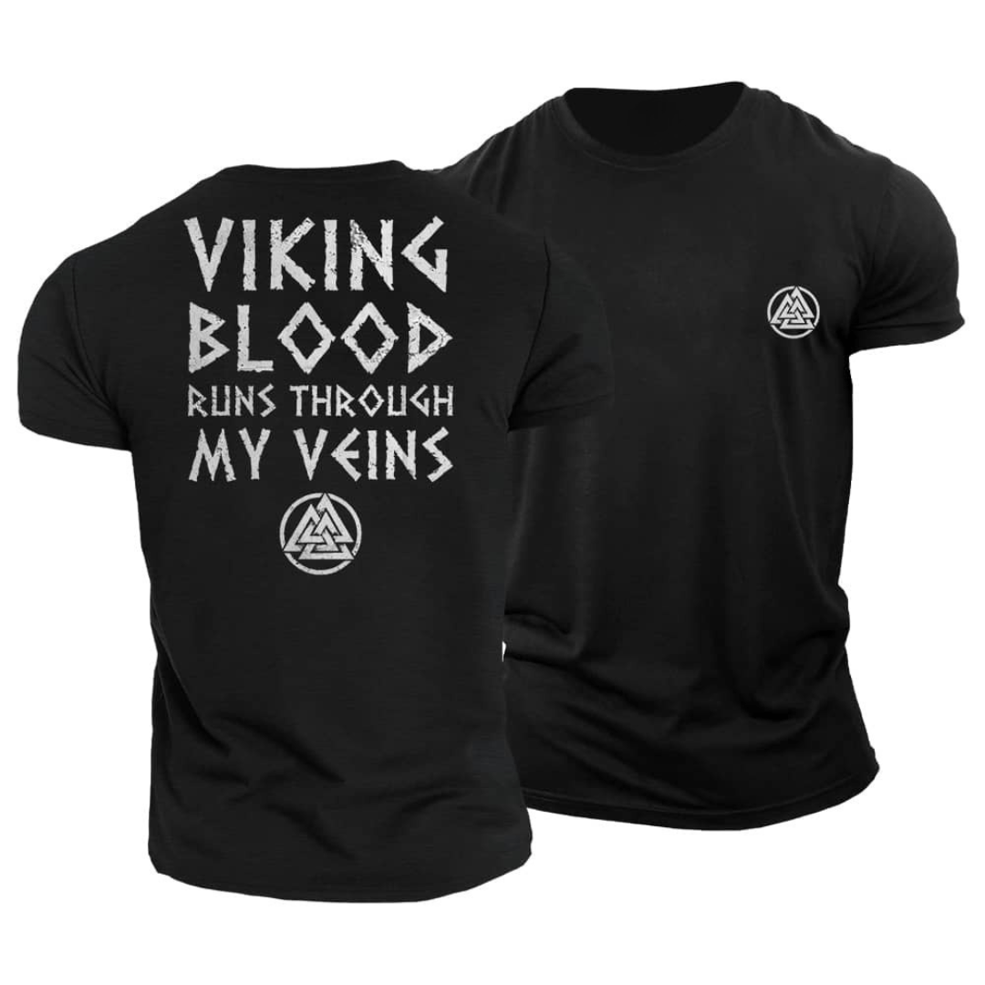 Viking Blut Fließt Durch Meine Adern T-Shirt - Gymfit