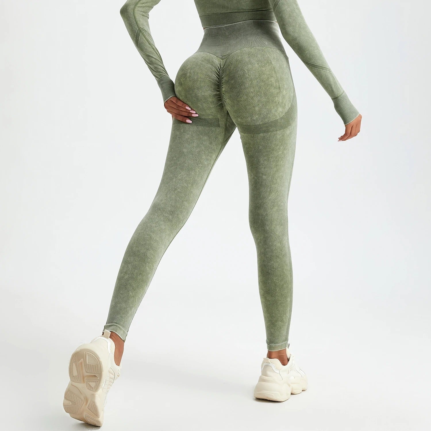 Gewaschen nahtlose Push-up Leggings - Gymfit