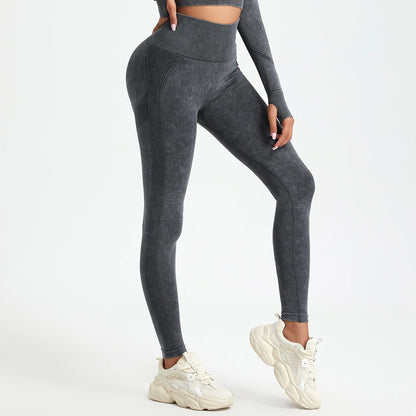 Washed seamless push - up Leggings - Ironfit