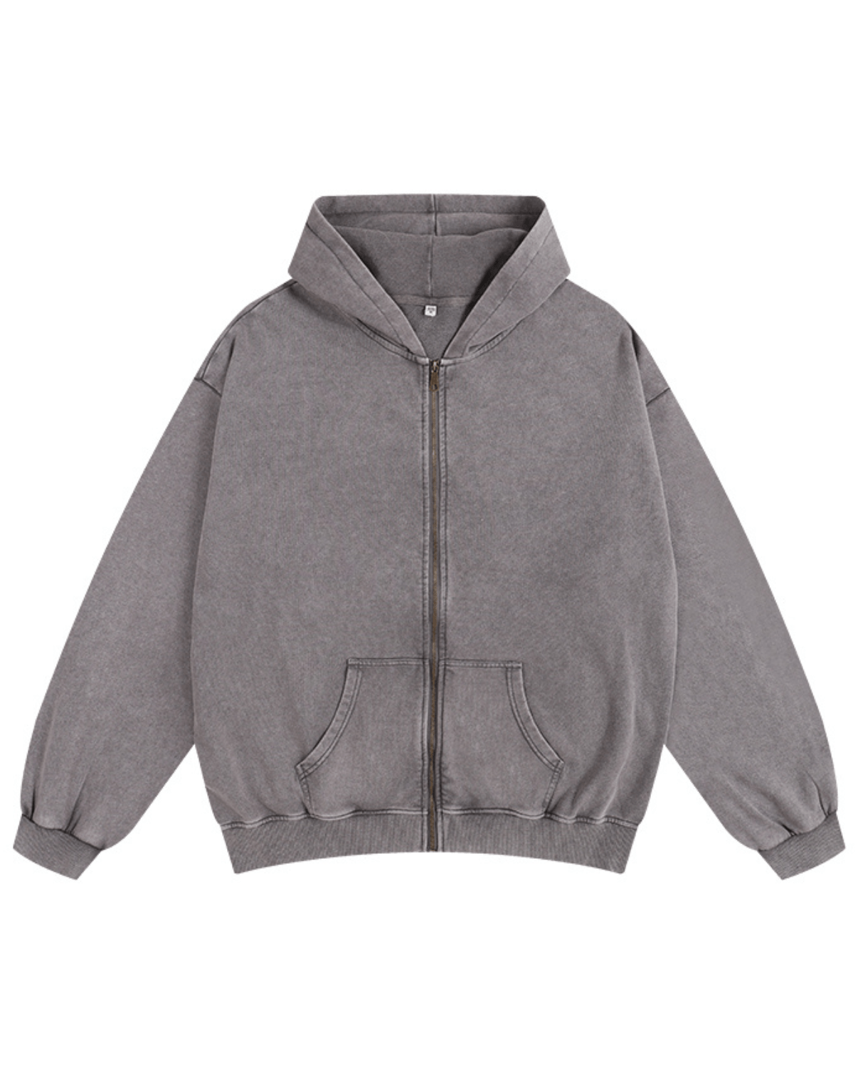 Gewaschene Reißverschluss-Hoodie - Gymfit