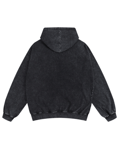 Gewaschene Reißverschluss-Hoodie - Gymfit