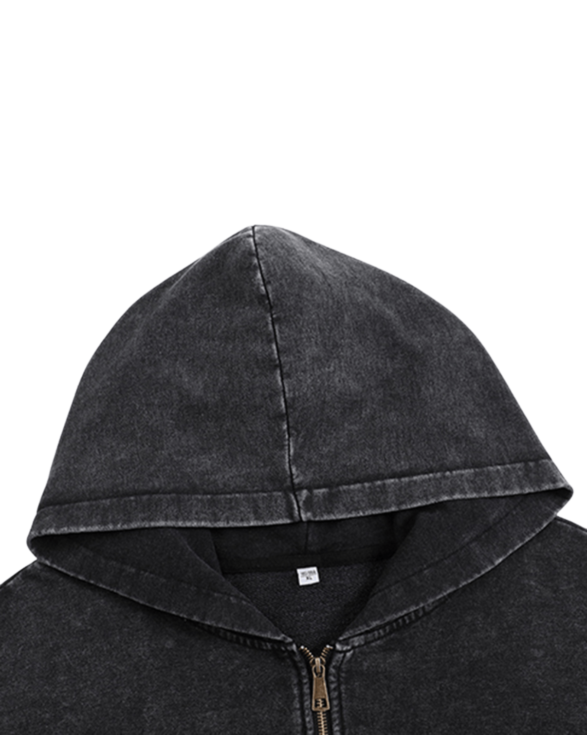 Gewaschene Reißverschluss-Hoodie - Gymfit