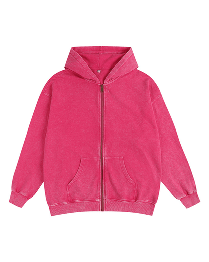 Washed Zipper Hoodie - Ironfit
