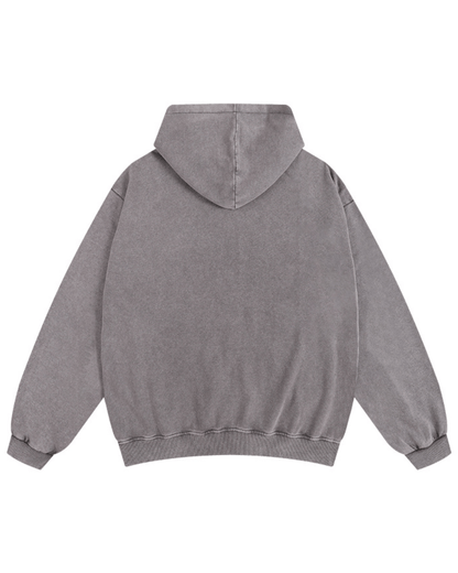 Gewaschene Reißverschluss-Hoodie - Gymfit