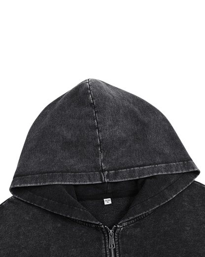 Washed Zipper Hoodie - Ironfit