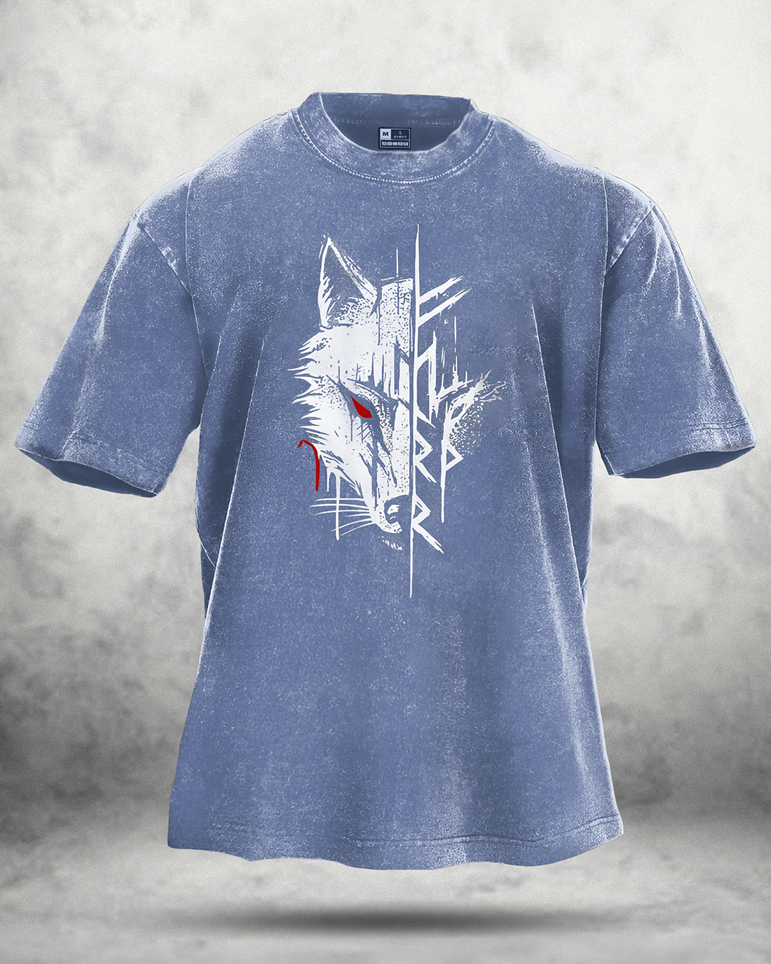 WOLF RED EYE WASHED T - SHIRT - Ironfit