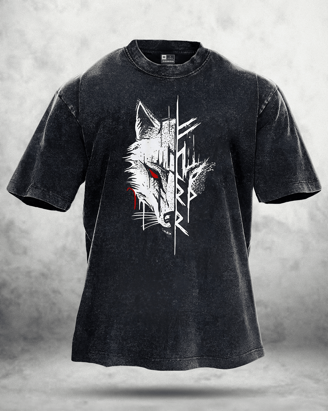 WOLF RED EYE WASHED T - SHIRT - Ironfit